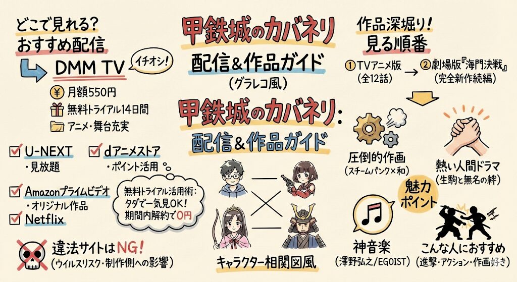 甲鉄城のカバネリはどこで見れる?お得な配信はこれがおすすめ!