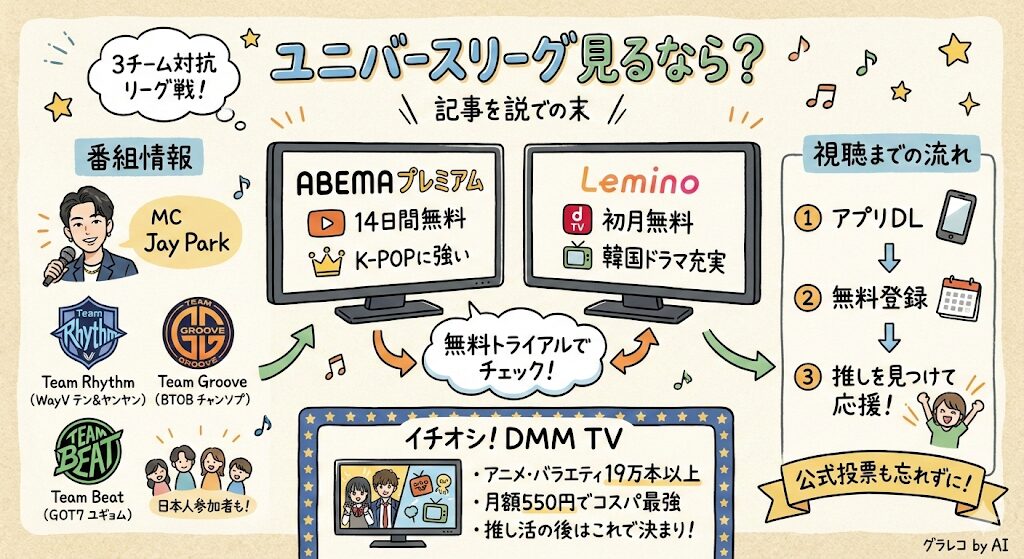 ユニバースリーグはどこで見れる?お得な配信はこれがおすすめ!