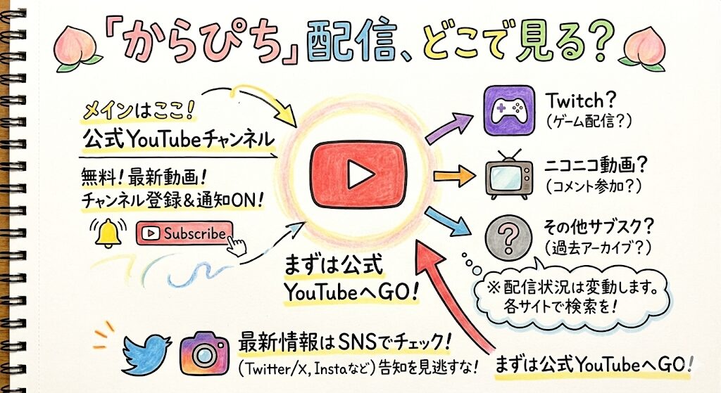 からぴちの配信はどこで見れる？