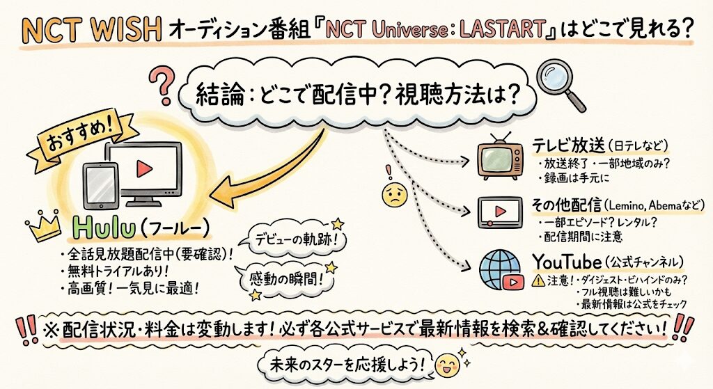 NCT WISHのオーディション番組はどこで見れる？
