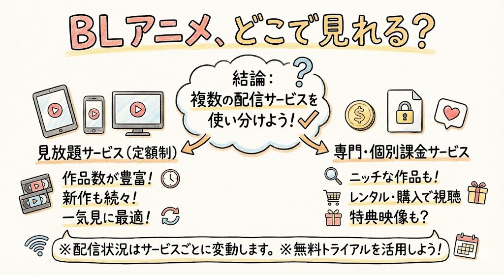 BLアニメはどこで見れる？