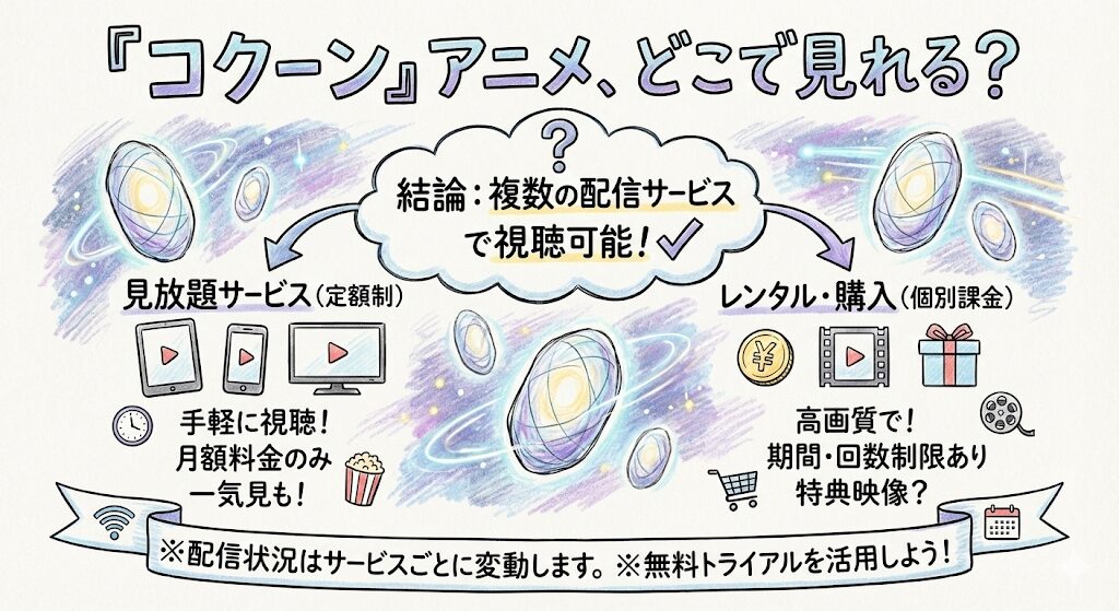 コクーンのアニメはどこで見れる？