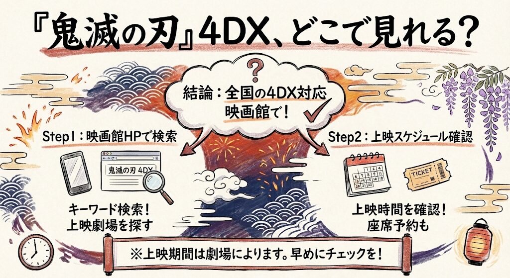鬼滅の刃4DXはどこで見れる？