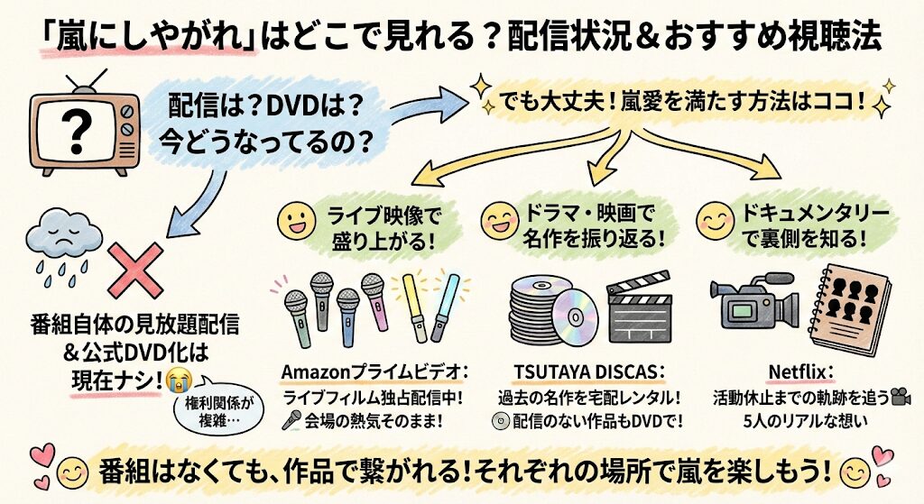 嵐にしやがれはどこで見れる?配信はこれがおすすめ!