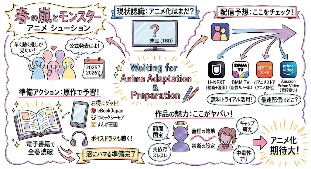 春の嵐とモンスターのアニメはどこで見れる？配信はこれがおすすめ！