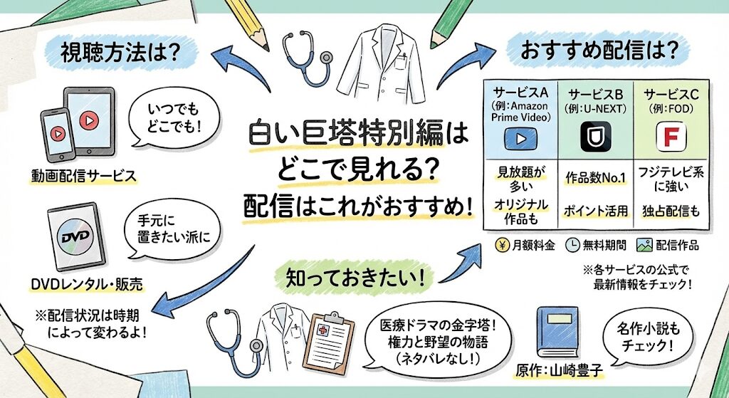 白い巨塔特別編はどこで見れる?配信はこれがおすすめ!