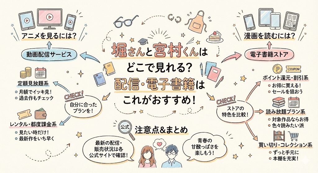 堀さんと宮村くんはどこで見れる？配信・電子書籍はこれがおすすめ！