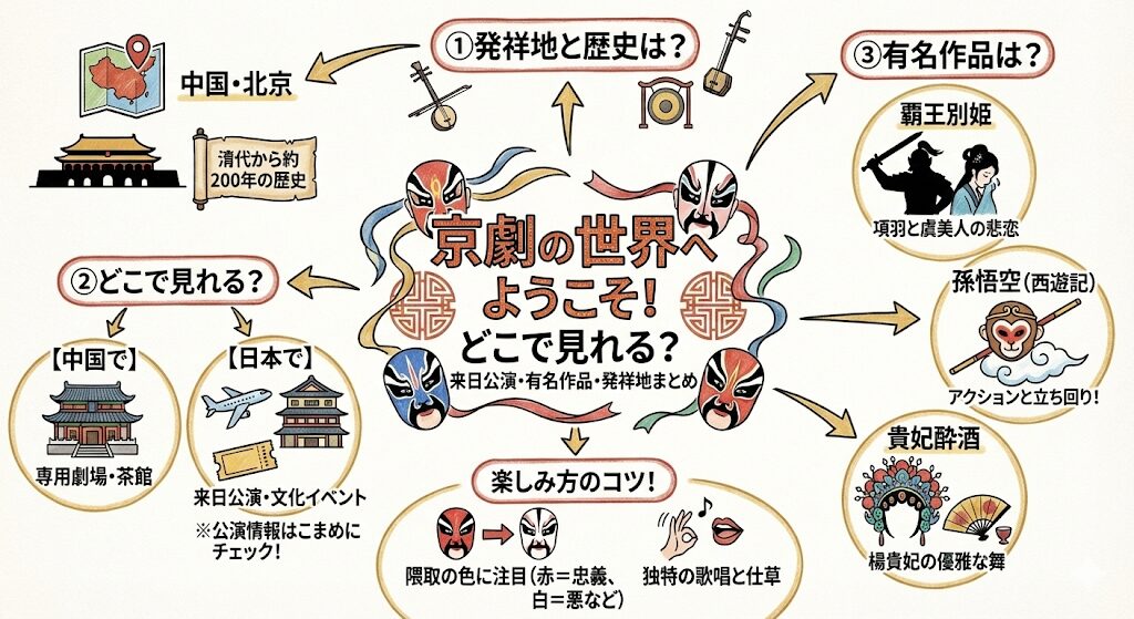 京劇はどこで見れる？来日公演・有名作品・発祥地は？