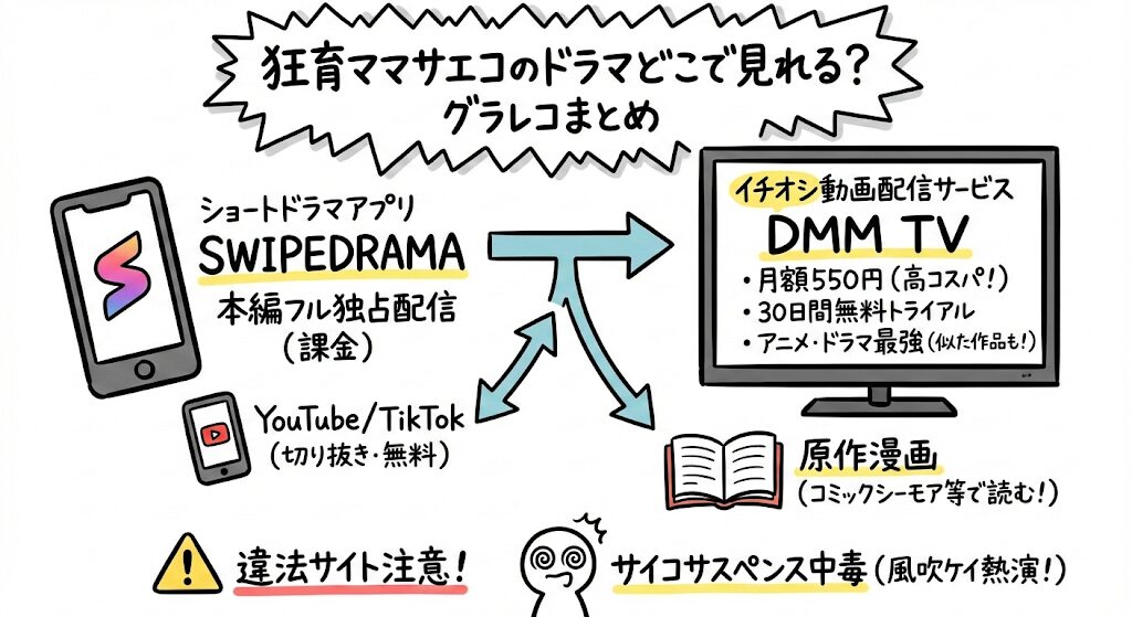 狂育ママサエコのドラマはどこで見れる?お得な動画配信サービスはこれ!