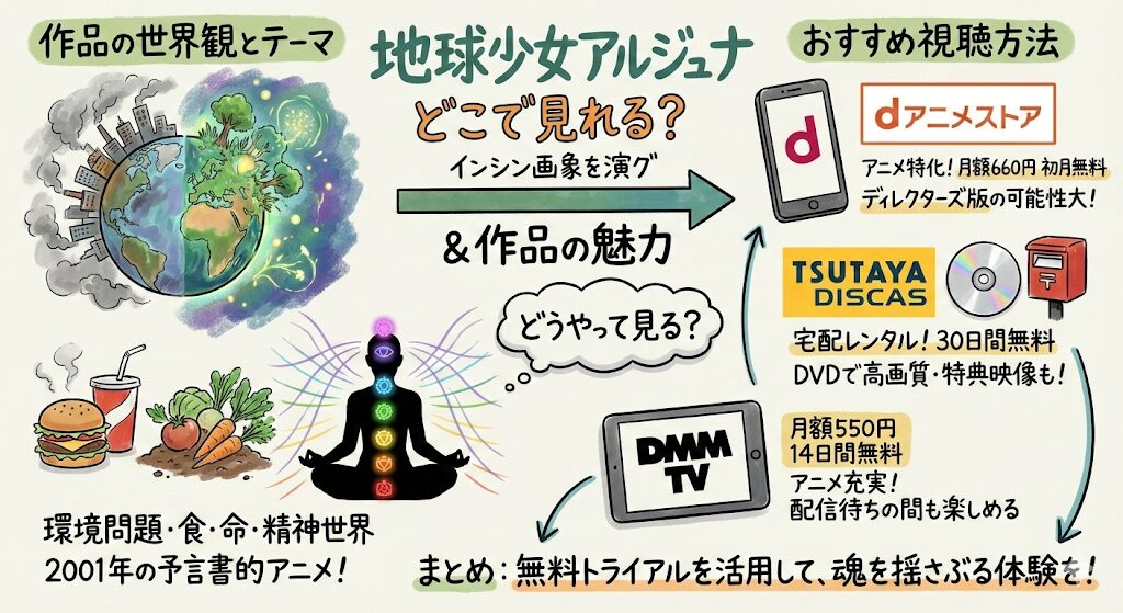地球少女アルジュナはどこで見れる？お得な動画配信サービスはこれ！