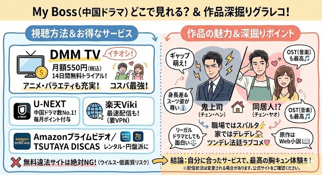 My Boss(中国ドラマ)はどこで見れる?お得な動画配信サービスはこれ!