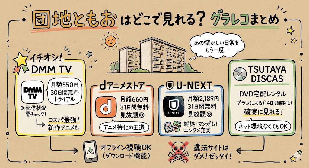 団地ともおはどこで見れる？お得な動画配信サービスはこれがおすすめ！