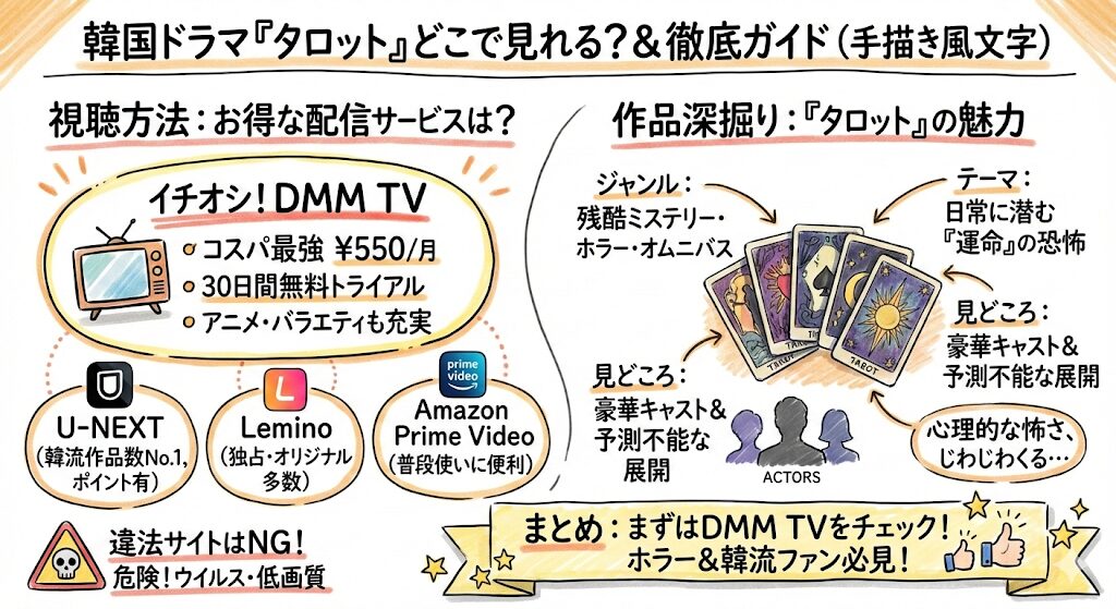 韓国ドラマタロットはどこで見れる?お得な動画配信サービスはこれ!