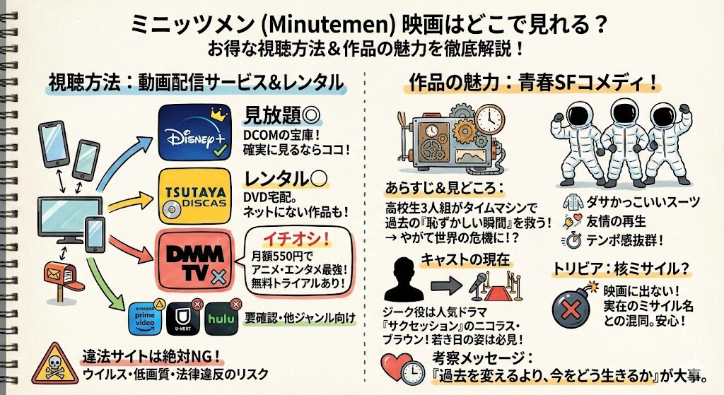 ミニッツメンの映画はどこで見れる?お得な動画配信サービスはこれ!