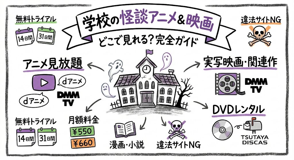 学校の怪談のアニメはどこで見れる？お得な動画配信サービスはこれ！