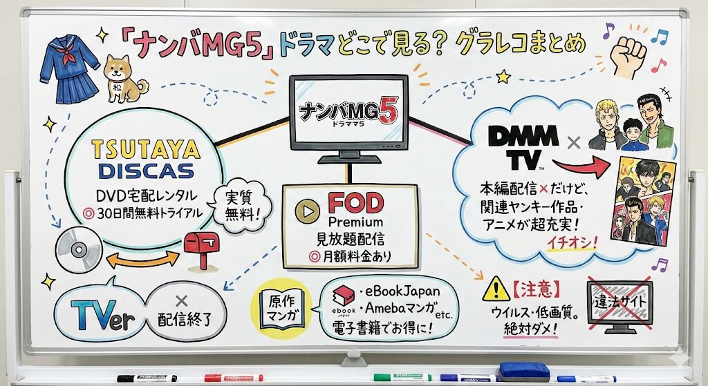 ナンバMG5のドラマはどこで見れる？お得な動画配信サービスはこれ！