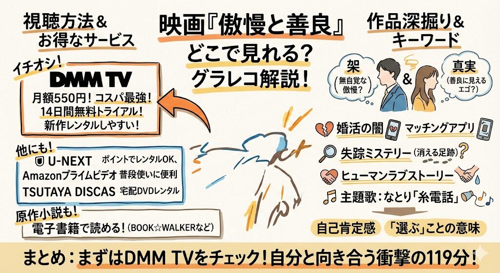 傲慢と善良の映画はどこで見れる?お得な動画配信サービスはこれがおすすめ!