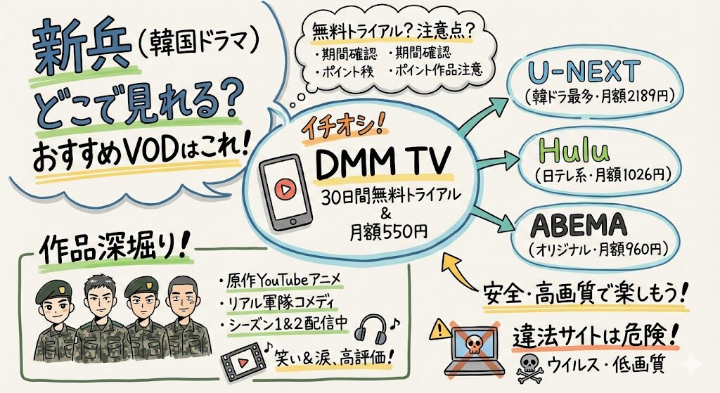 新兵(韓国ドラマ)はどこで見れる?お得な動画配信サービスはこれ!