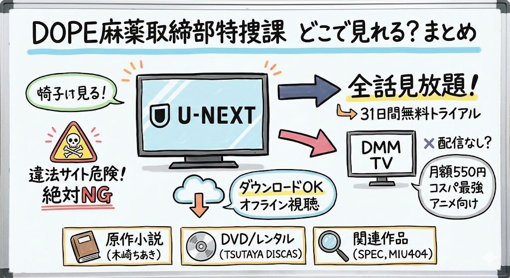 DOPE麻薬取締部特捜課はどこで見れる？お得な動画配信サービスはこれ！