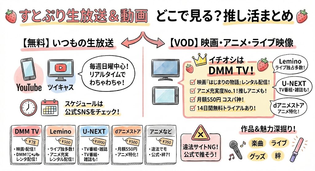 すとぷり生放送はどこで見れる？お得な動画配信サービスはこれがおすすめ！