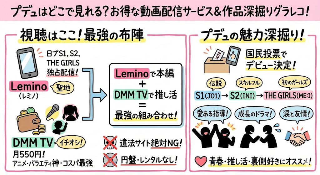 プデュはどこで見れる？お得な動画配信サービスはこれがおすすめ！