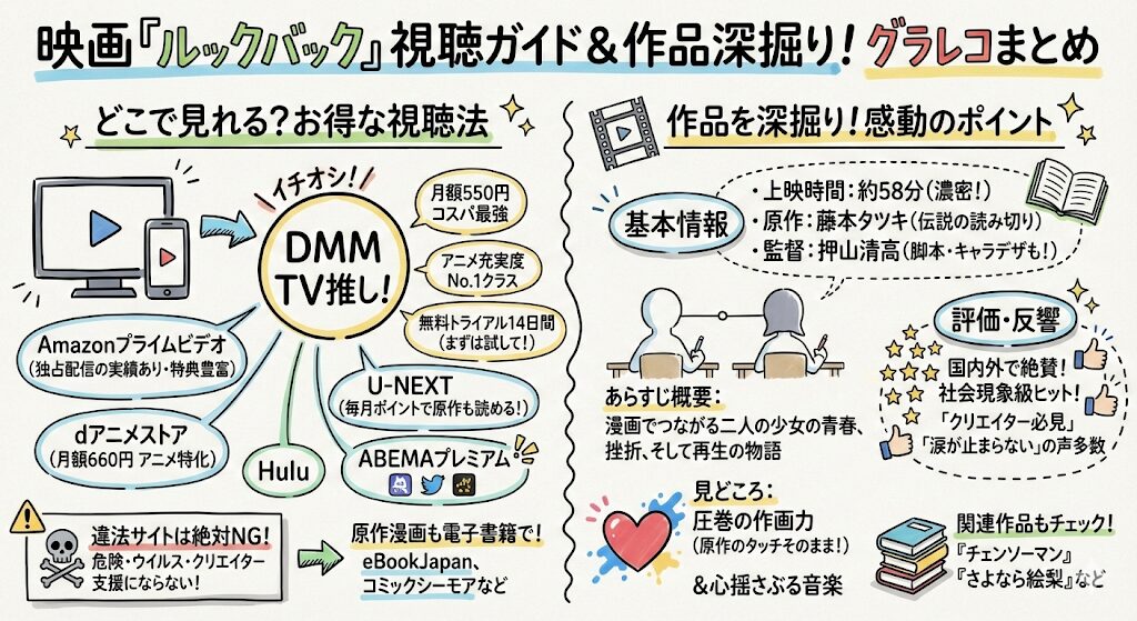 ルックバックの映画はどこで見れる?お得な動画配信サービスはこれ!