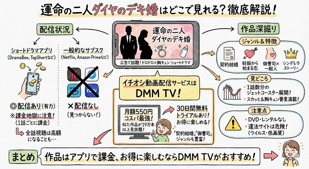 運命の二人ダイヤのデキ婚はどこで見れる?お得な動画配信はこれ!