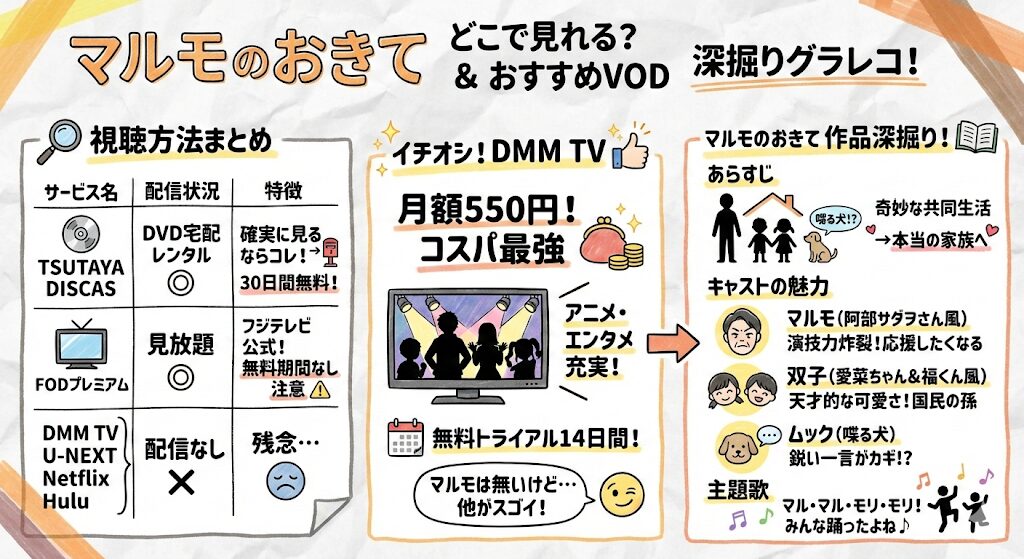 マルモのおきてはどこで見れる？お得な動画配信サービスはこれがおすすめ！