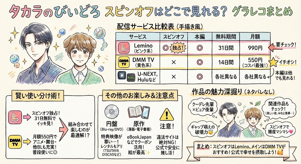 タカラのびいどろスピンオフはどこで見れる？お得な動画配信はこれ！