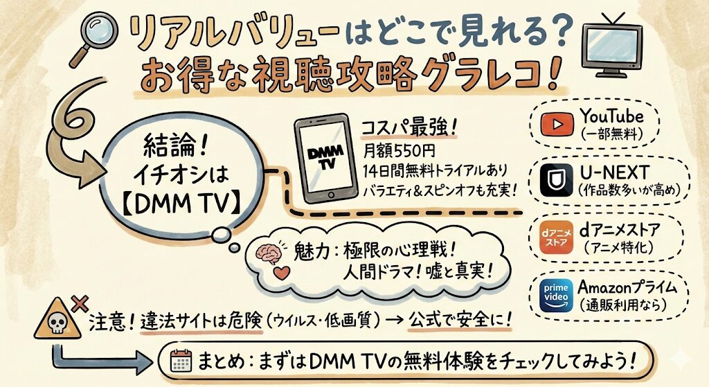 リアルバリューはどこで見れる?お得な動画配信サービスはこれがおすすめ!