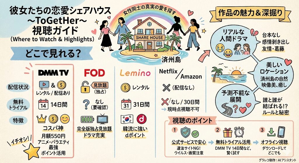 彼女たちの恋愛シェアハウスはどこで見れる？お得な動画配信はこれ！