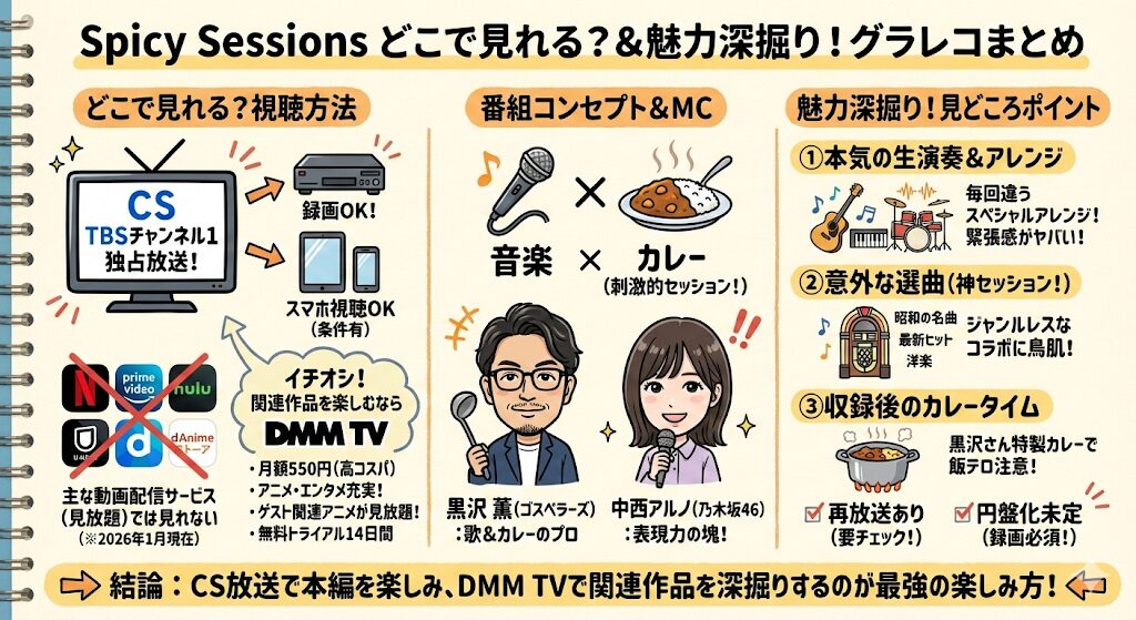 Spicy Sessionsはどこで見れる？お得な動画配信サービスはこれがおすすめ！