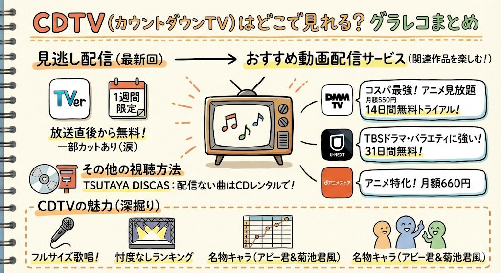 カウントダウンTVはどこで見れる？お得な動画配信サービスはこれがおすすめ！