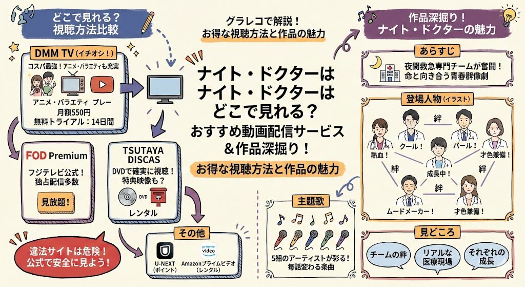 ナイト・ドクターはどこで見れる？お得な動画配信サービスはこれがおすすめ！