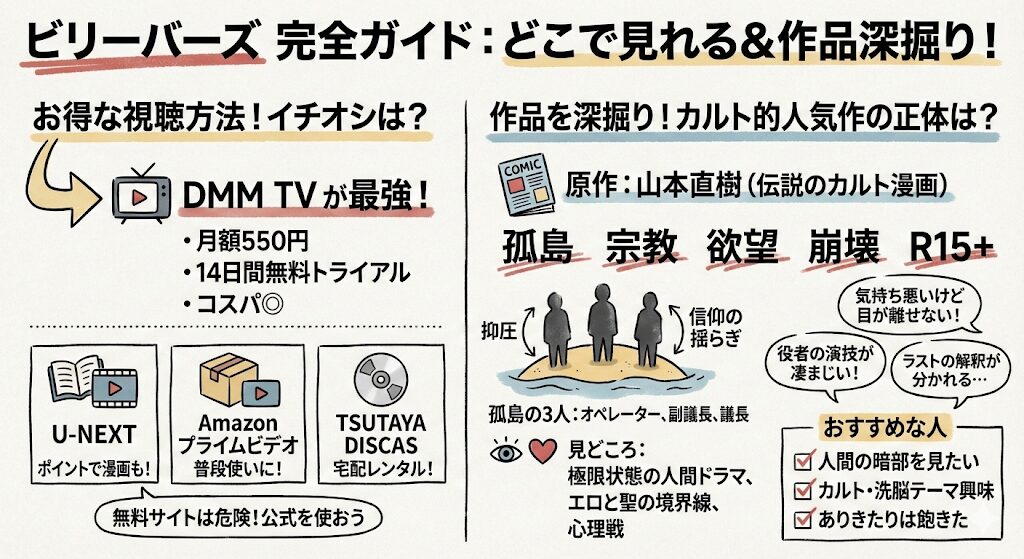 ビリーバーズはどこで見れる？お得な動画配信サービスはこれがおすすめ！