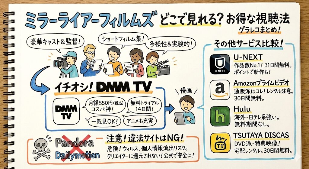 ミラーライアーフィルムズはどこで見れる？お得な動画配信サービスはこれ！