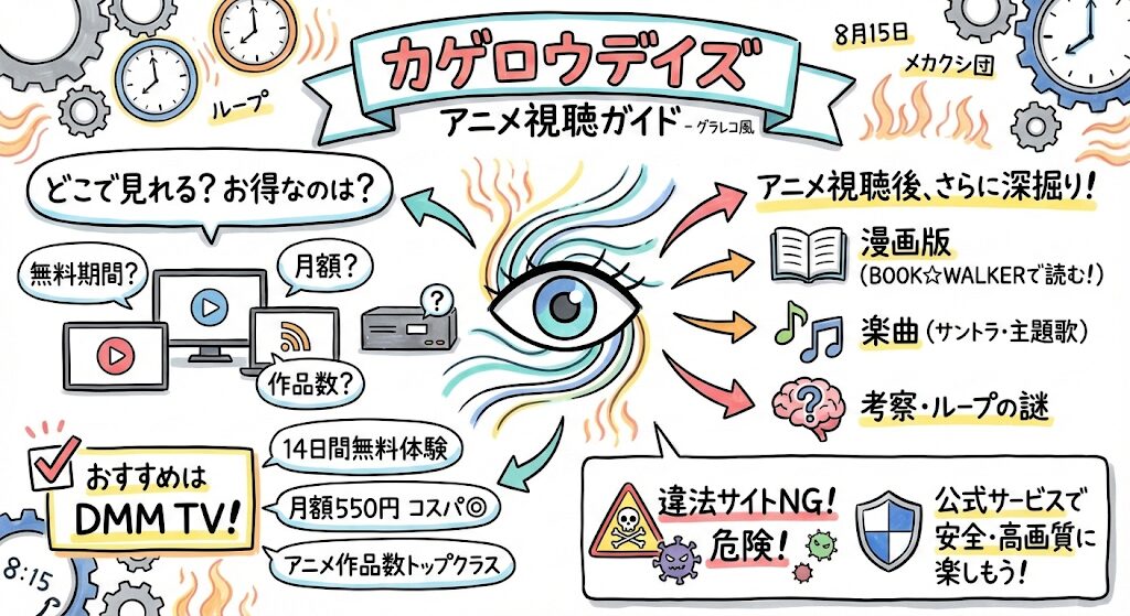 カゲロウデイズのアニメはどこで見れる?お得な動画配信はこれがおすすめ!