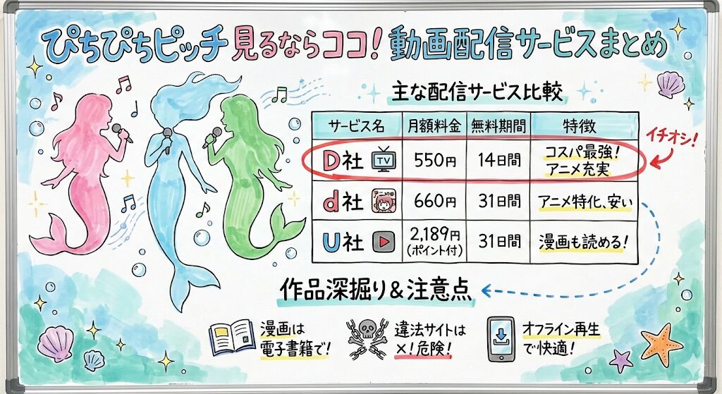ぴちぴちピッチはどこで見れる?お得な動画配信サービスはこれがおすすめ!
