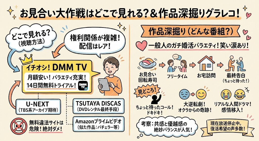 お見合い大作戦はどこで見れる？お得な動画配信サービスはこれがおすすめ！