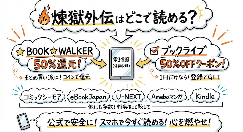 煉獄外伝はどこで読める？お得な電子書籍サービスはこれがおすすめ！