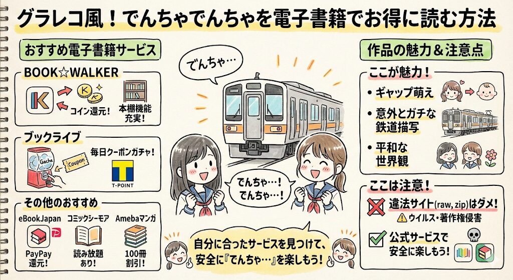 でんちゃでんちゃはどこで読める?お得な電子書籍サービスはこれがおすすめ!