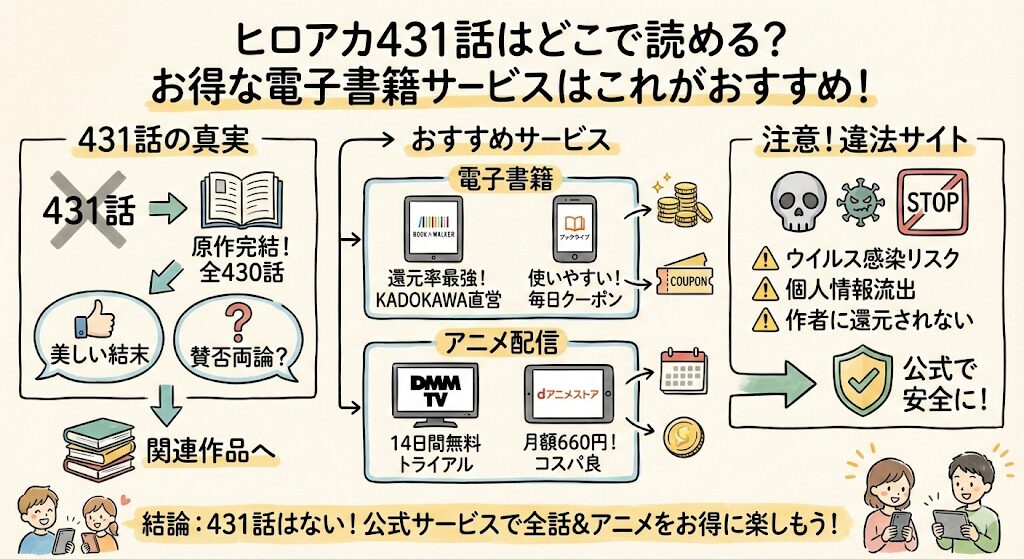 ヒロアカ431話はどこで読める?お得な電子書籍サービスはこれがおすすめ!