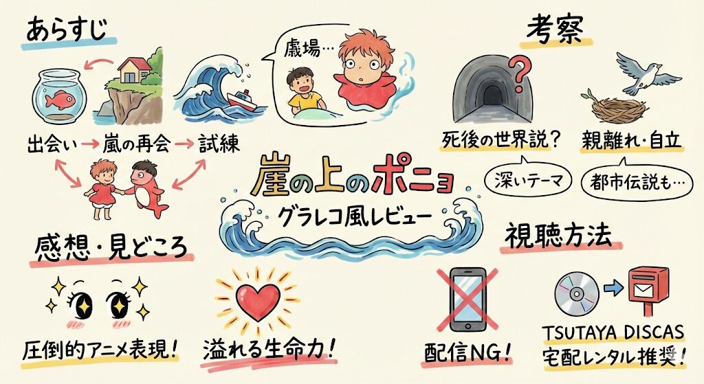 崖の上のポニョのあらすじを簡単に！感想ネタバレ考察まるっとレビュー！