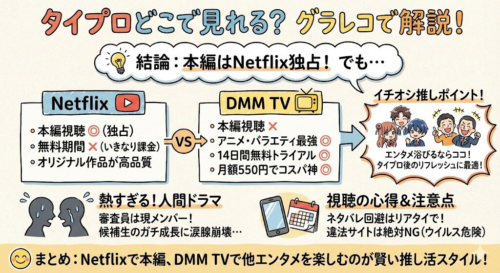 タイプロはどこで見れる？お得な動画配信サービスはこれがおすすめ！