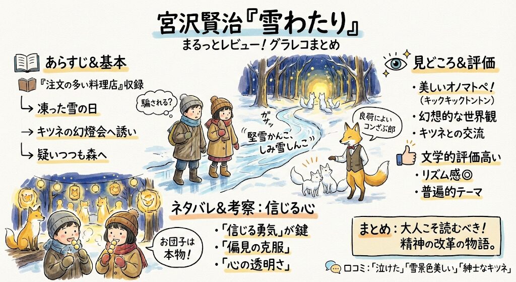 宮沢賢治の雪わたりのあらすじ感想ネタバレ考察まるっとレビュー