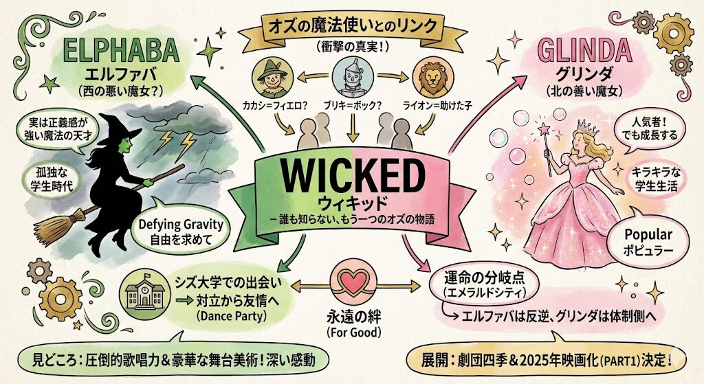 ウィキッドのあらすじを詳しく解説！感想ネタバレ考察まるっとレビュー！