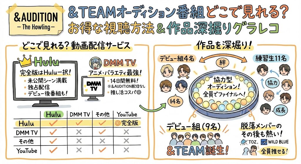 &TEAMのオーディション番組はどこで見れる?お得な動画配信はこれ!