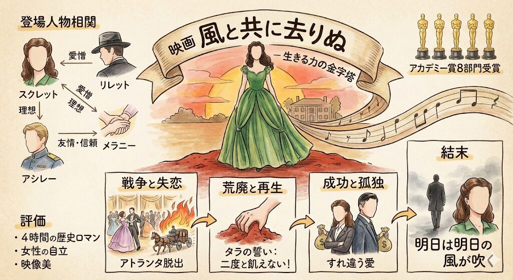 映画風と共に去りぬのあらすじ感想ネタバレ考察まるっとレビュー!