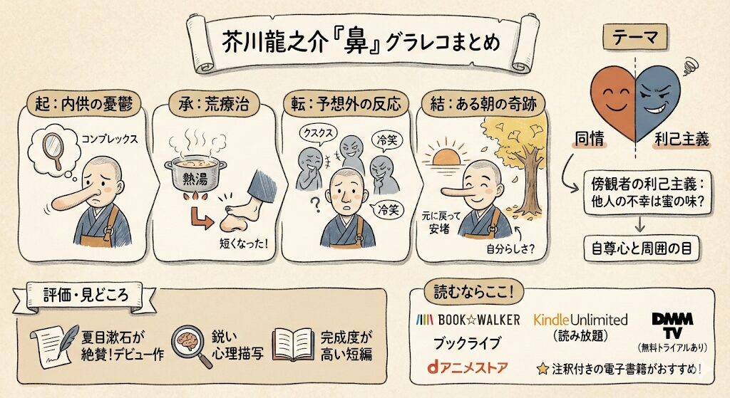 芥川龍之介「鼻」のあらすじ感想ネタバレ考察まるっとレビュー!