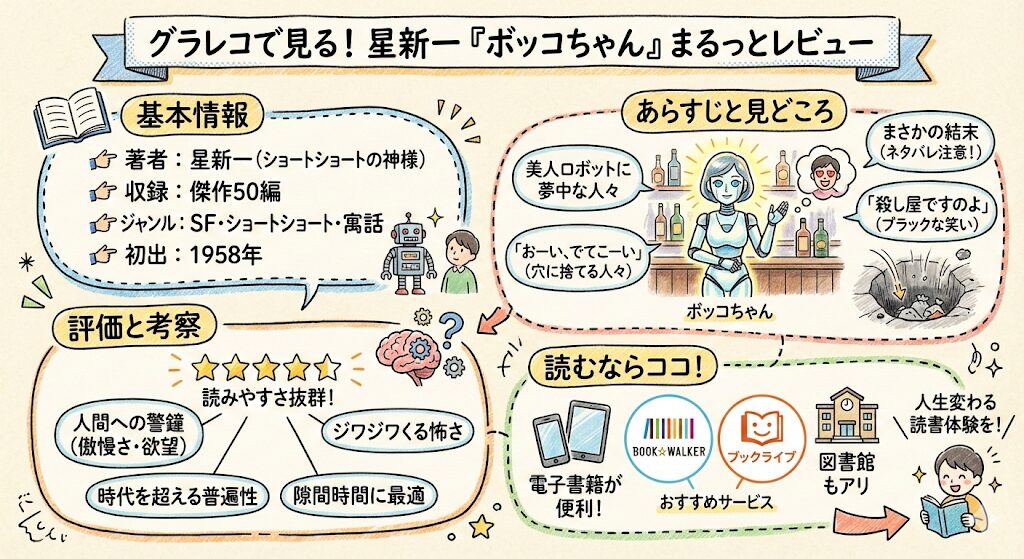 星新一のボッコちゃんのあらすじ感想ネタバレ考察まるっとレビュー